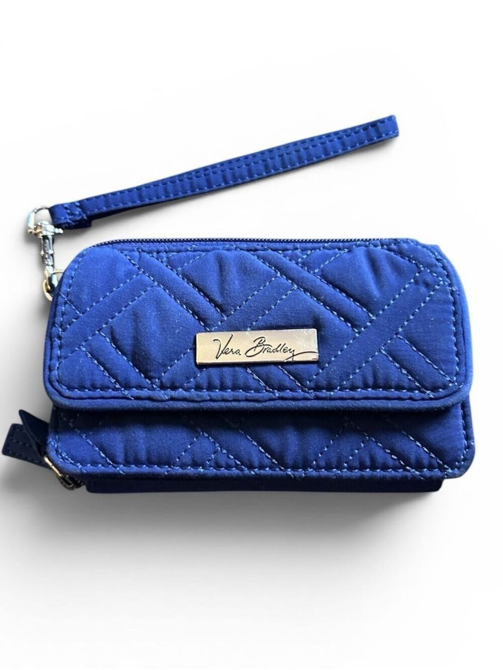 Vera Bradley Lapis Blue On The Square Wristlet Wallet